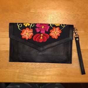 Mexican Embroidered Wristlet